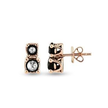 Harem Altın EK26 0.15 ct Elmas Zümrüt Pırlanta Küpe