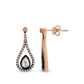Harem Altın EK27 0.67 ct Elmas Zümrüt Pırlanta Küpe