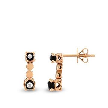 Harem Altın EK29 0.11 ct Elmas Zümrüt Pırlanta Küpe
