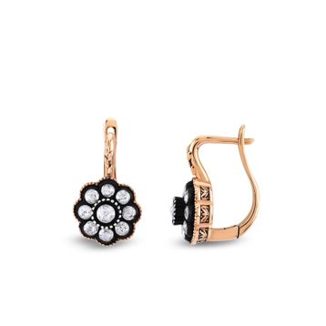 Harem Altın EK30 0.67 ct Elmas Zümrüt Pırlanta Küpe