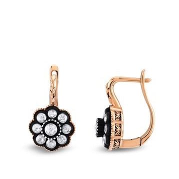 Harem Altın EK30 0.67 ct Elmas Zümrüt Pırlanta Küpe