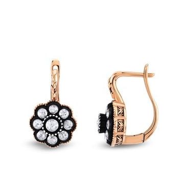 Harem Altın EK30 0.67 ct Elmas Zümrüt Pırlanta Küpe