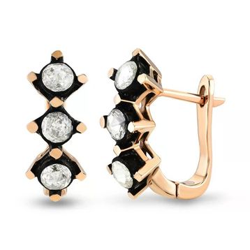 Harem Altın EK31 0.50 ct Elmas Zümrüt Pırlanta Küpe