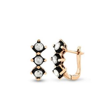 Harem Altın EK31 0.50 ct Elmas Zümrüt Pırlanta Küpe