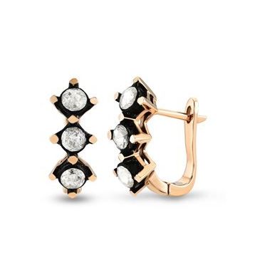 Harem Altın EK31 0.50 ct Elmas Zümrüt Pırlanta Küpe