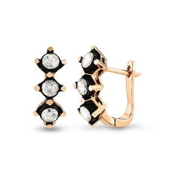 Harem Altın EK31 0.50 ct Elmas Zümrüt Pırlanta Küpe
