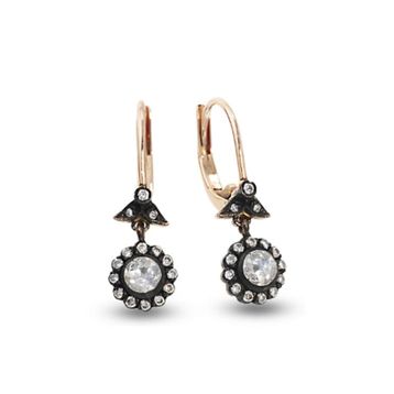 Harem Altın EK4 0.36 ct Elmas Zümrüt Pırlanta Küpe
