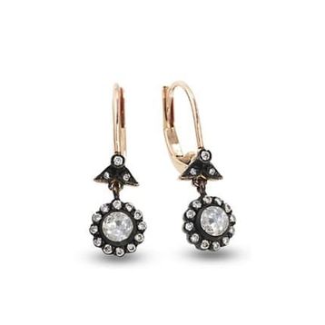 Harem Altın EK4 0.36 ct Elmas Zümrüt Pırlanta Küpe