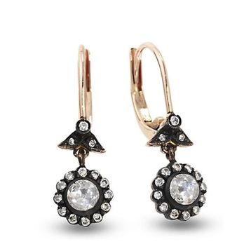 Harem Altın EK4 0.36 ct Elmas Zümrüt Pırlanta Küpe