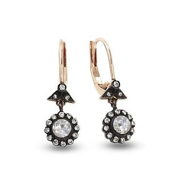 Harem Altın EK4 0.36 ct Elmas Zümrüt Pırlanta Küpe