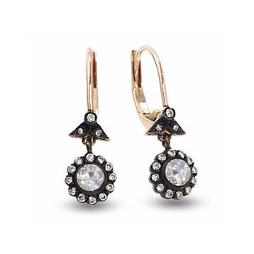 Harem Altın EK4 0.36 ct Elmas Zümrüt Pırlanta Küpe