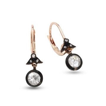 Harem Altın EK5 0.25 ct Elmas Zümrüt Pırlanta Küpe