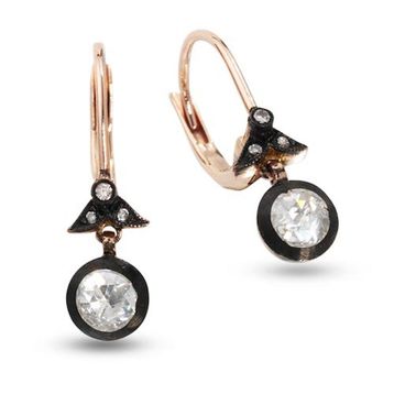 Harem Altın EK5 0.25 ct Elmas Zümrüt Pırlanta Küpe