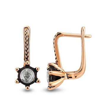 Harem Altın EK6 0.24 ct Elmas Zümrüt Pırlanta Küpe