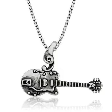 Harem Altın ​Gümüş Gitar Erkek Kolye