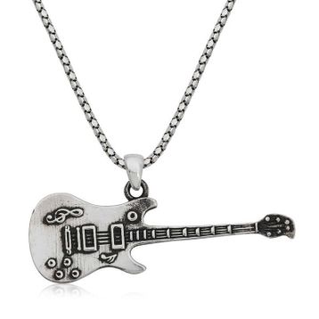 Harem Altın ​Gümüş Gitar Erkek Kolye
