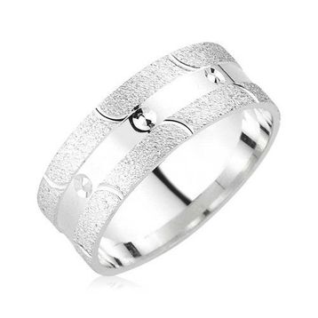 Harem Altın Gümüş Noktalı Alyans