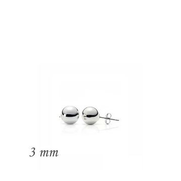 Harem Altın Gümüş Top - 3 mm Küpe