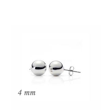 Harem Altın Gümüş Top - 4 mm Küpe