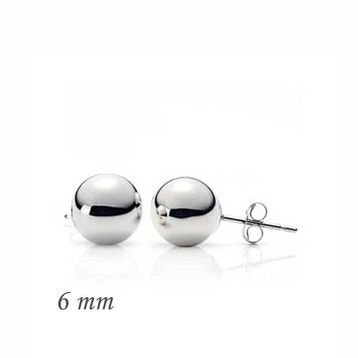 Harem Altın Gümüş Top - 6 mm Küpe