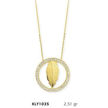 Harem Altın KLY1035 14 Ayar Altın Yaprak Kolye