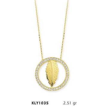 Harem Altın KLY1035 14 Ayar Altın Yaprak Kolye