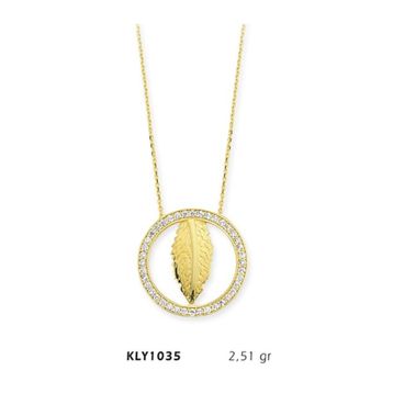 Harem Altın KLY1035 14 Ayar Altın Yaprak Kolye