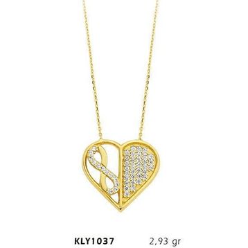 Harem Altın KLY1037 14 Ayar Altın Sonsuz Kalp Kolye