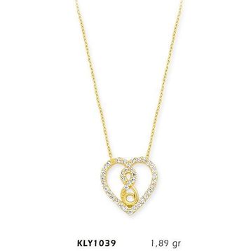Harem Altın KLY1039 14 Ayar Altın Sonsuz Kalp Kolye
