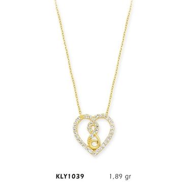 Harem Altın KLY1039 14 Ayar Altın Sonsuz Kalp Kolye