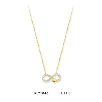 Harem Altın KLY1040 14 Ayar Altın Sonsuz Yıldız Kolye
