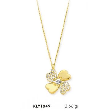 Harem Altın KLY1049 14 Ayar Altın Yonca Kolye