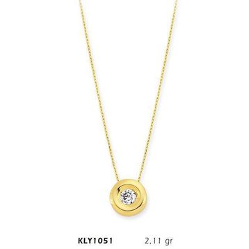 Harem Altın KLY1051 14 Ayar Altın Tektaş Kolye