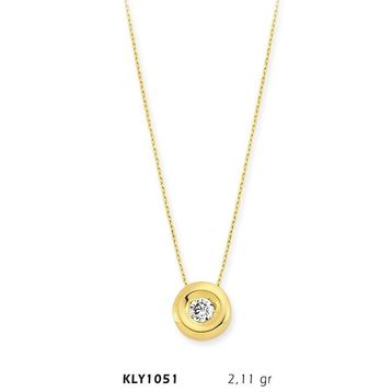 Harem Altın KLY1051 14 Ayar Altın Tektaş Kolye