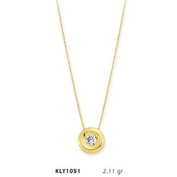 Harem Altın KLY1051 14 Ayar Altın Tektaş Kolye