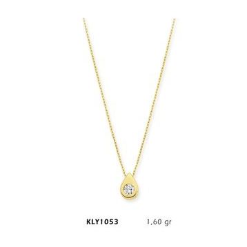 Harem Altın KLY1053 14 Ayar Altın Tektaş Kolye