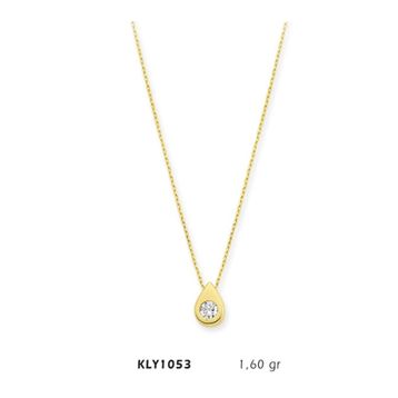 Harem Altın KLY1053 14 Ayar Altın Tektaş Kolye