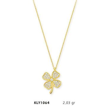 Harem Altın KLY1064 14 Ayar Altın Yonca Kolye