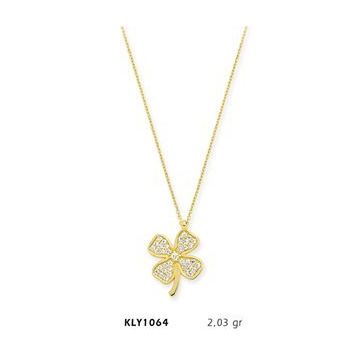 Harem Altın KLY1064 14 Ayar Altın Yonca Kolye