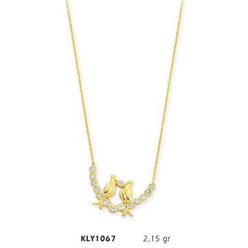 Harem Altın KLY1067 14 Ayar Altın Çift Kuş Kolye