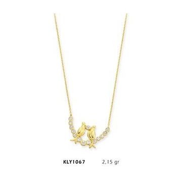 Harem Altın KLY1067 14 Ayar Altın Çift Kuş Kolye