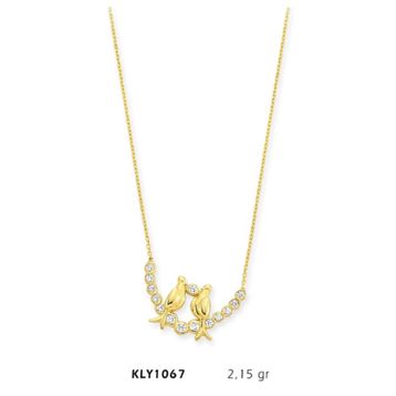 Harem Altın KLY1067 14 Ayar Altın Çift Kuş Kolye