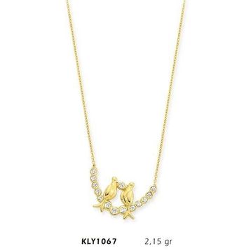 Harem Altın KLY1067 14 Ayar Altın Çift Kuş Kolye
