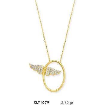 Harem Altın KLY1079 14 Ayar Altın Melek Kanadı Kolye Kolye