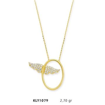 Harem Altın KLY1079 14 Ayar Altın Melek Kanadı Kolye Kolye