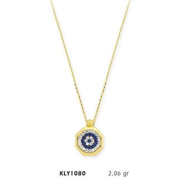 Harem Altın KLY1080 14 Ayar Altın Nazar Boncuğu Kolye