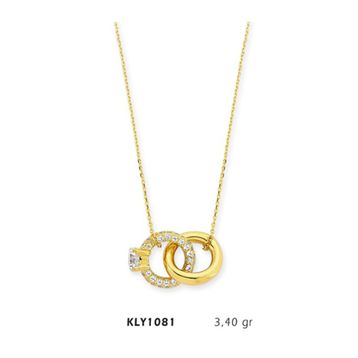 Harem Altın KLY1081 14 Ayar Altın Çift Yüzük Kolye
