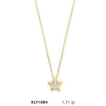 Harem Altın KLY1084 14 Ayar Altın Tektaş Yıldız Kolye