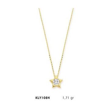 Harem Altın KLY1084 14 Ayar Altın Tektaş Yıldız Kolye