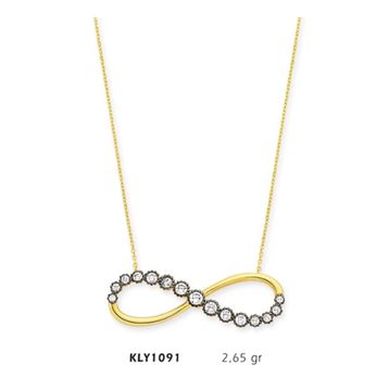 Harem Altın KLY1091 14 Ayar Altın Sonsuzluk Kolye